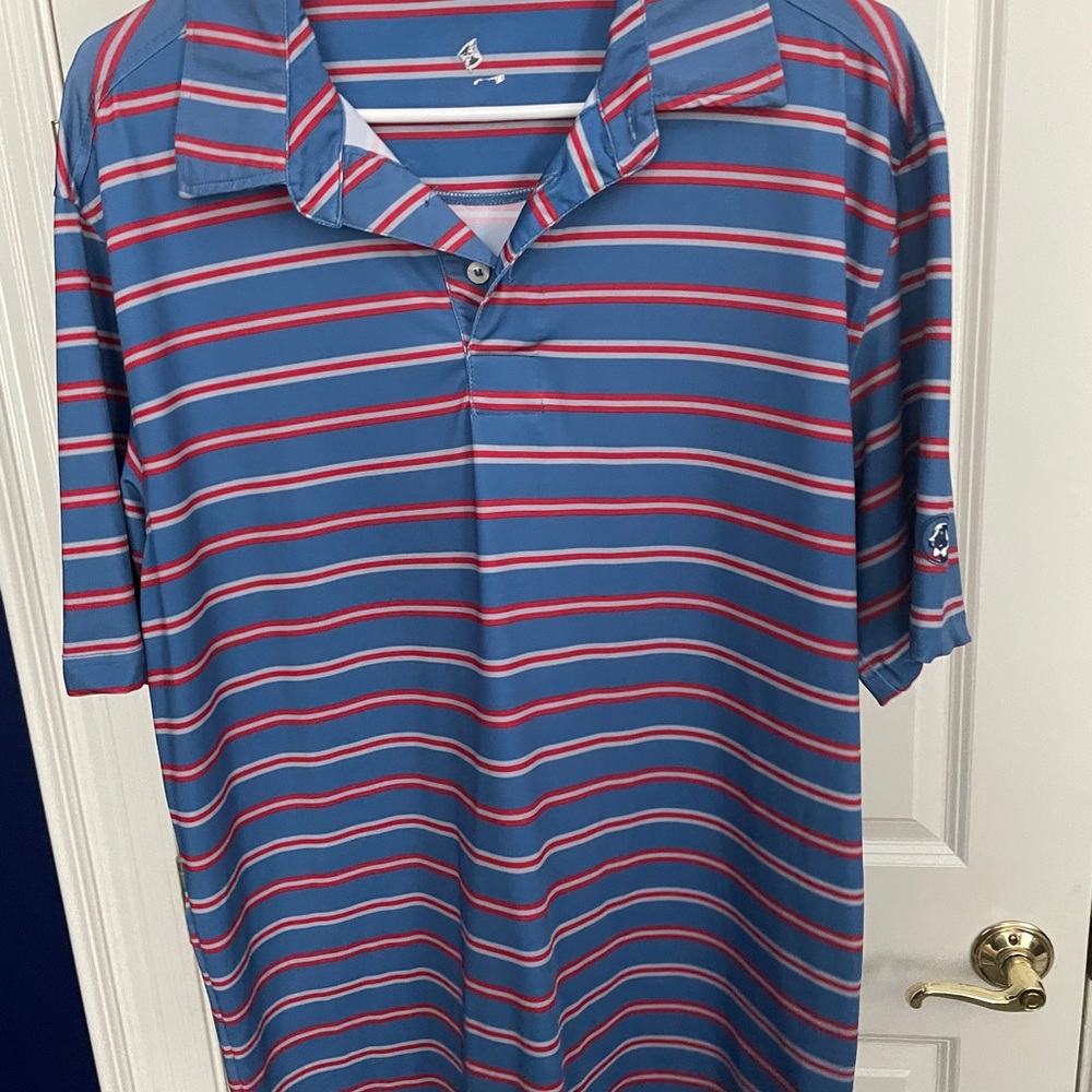 Worn twice southern proper gold dry fit polo